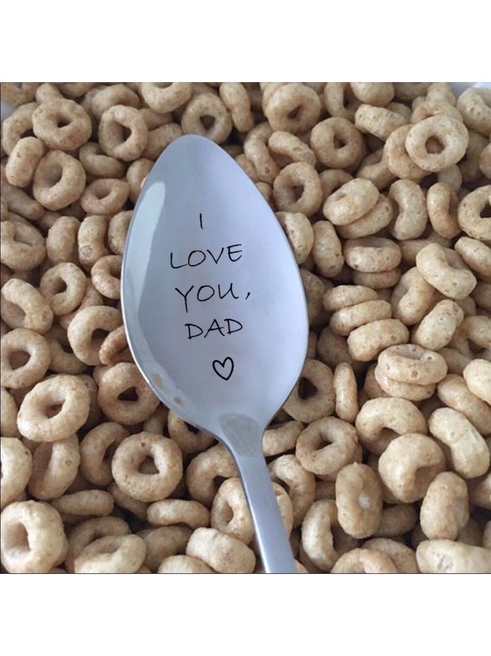 I Love You, Dad stainless steel long handled inscribed spoon gift Father’s Day